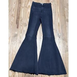 Blank Paige Black High Rise Jeans Bell Bottoms Flare M Boho Festival Stretchy
